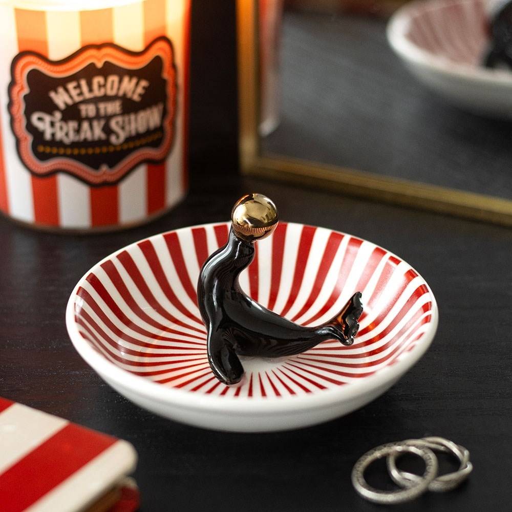 Something Different - Circus Seal Schmuckschale - Schwarz/Weiß